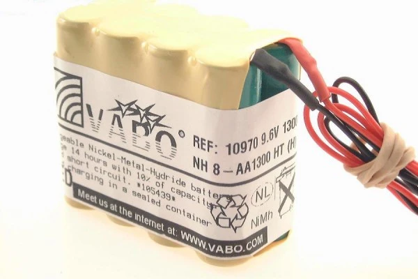 NiCD 2D HT ZAZ 2,4V +6,3mmFemale/-2,8mmFem
