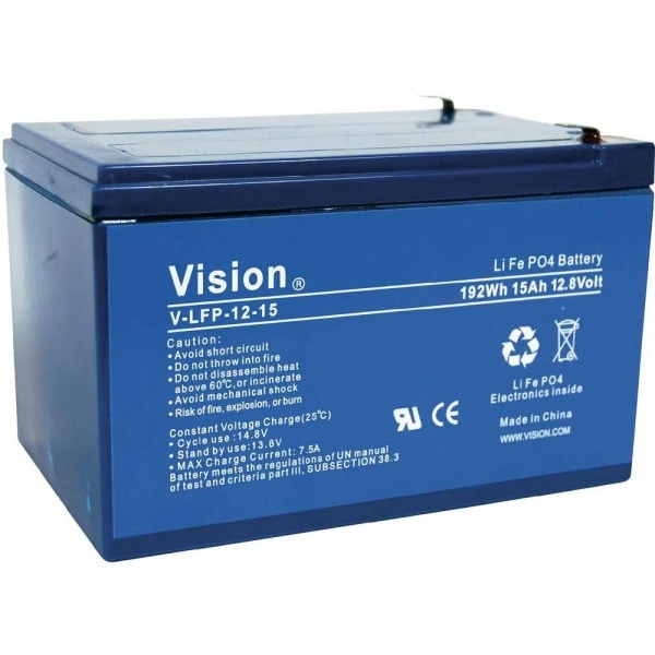 Vision LiFePo4 Accu 12V 4.5A 90x70x101mm 1 Vision LiFePo4 Accu 12V 4.5A 90x70x101mm
